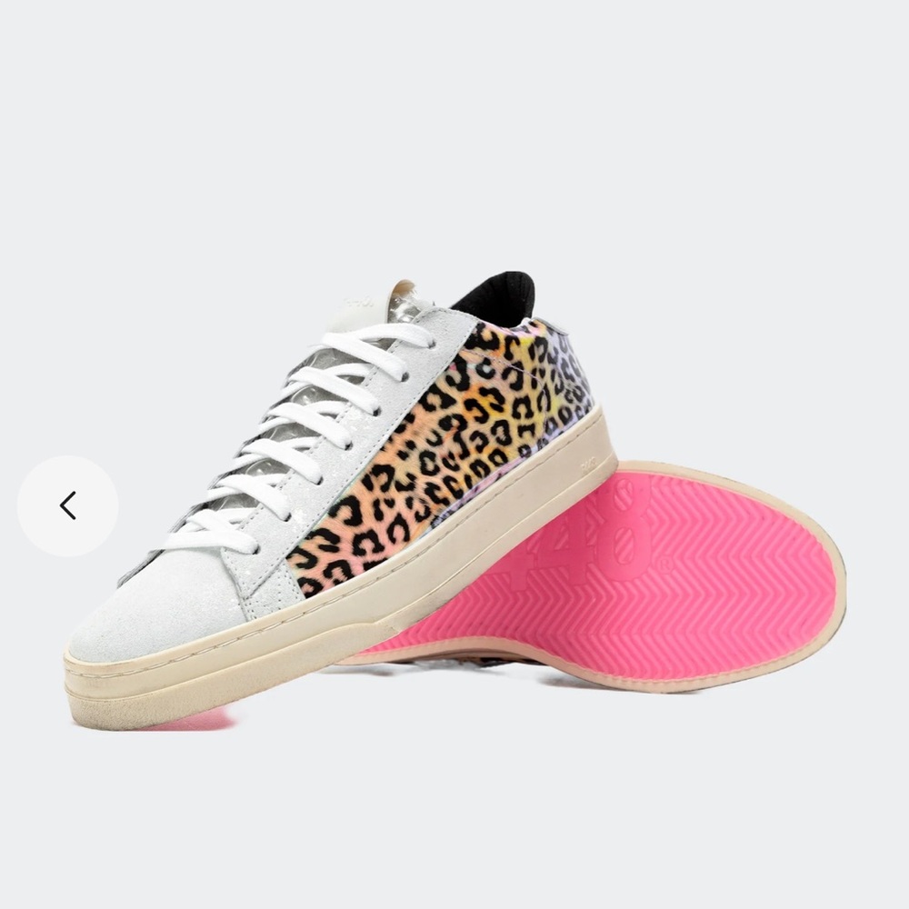 New in Box P448 Jack Hologram Animal Print Low Top Sneakers Shoes size 39 8 8.5
